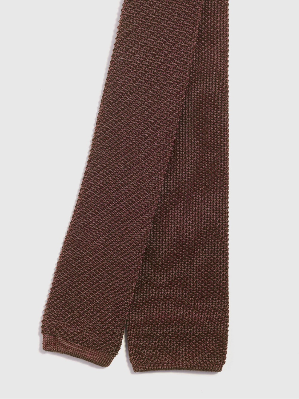 Vintage Wool Knit Tie in Reddish Brown 100% Wool Cambridge Classics